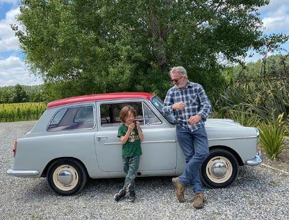 Noriko Watanabe's ex-husband, Sam Neill with his grandson.